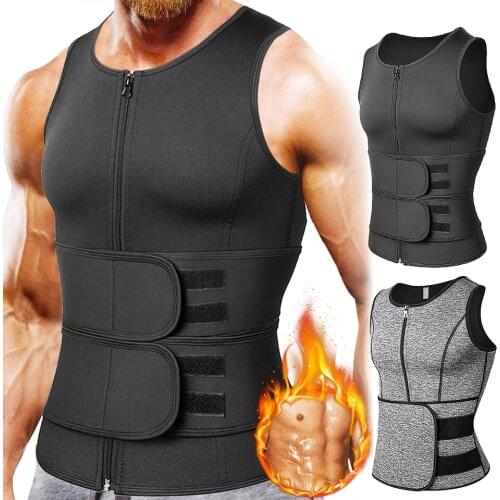 Men Body Shaper Waist Trainer Vest Slimming Shirt Sauna Sweat Vest Compression Undershirt Shapewear Fat Burner Workout Tank Tops