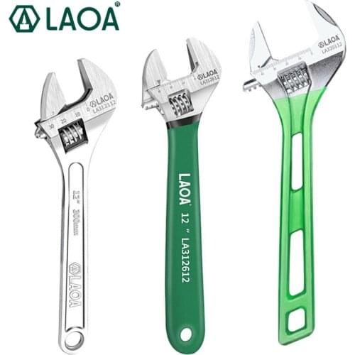 LAOA Adjustable Spanner Set 4inch/6inch/8inch/10inch/12inch Opening Wrench