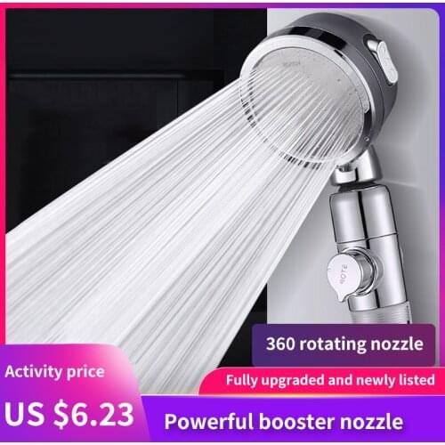 360 Degrees Rotating Shower Head Adjustable Water Saving Shower Head 3 Mode Shower Water Pressure Shower Head With Stop Button