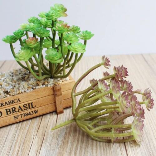 Desktop Bonsai Artificial Succulents Plants Green Purple Plastic Fake Plants DIY Plants Wall Fake Plants DIY Arrangements 9cm
