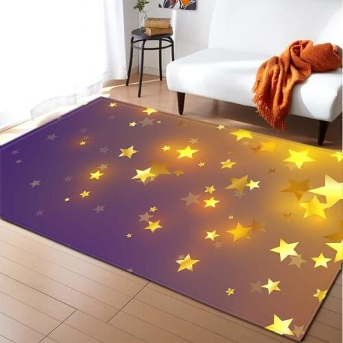 2020 new 3D Galaxy Space Stars Carpet Home Decorative Area Rugs Flannel Non-slip Bedroom Living Room Kids Play mat