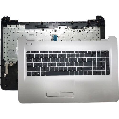 NEW 17.3" Laptop Palmrest Upper Case US Backlit Keyboard Touchpad For HP 17-X 17T-X 17-Y 17Z-Y 17-AY 856699-001 Silver