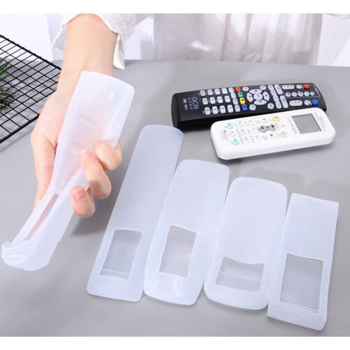 1Pcs Transparent Silicone Remote Control Cover TV Air Condition Remote Control Case Holder Anti-dirt Dust-proof Protective