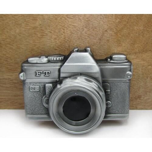 BuckleClub wholesale retro zinc alloy 3D CAMERA jeans gift cowboy belt buckle FP-02282-1 for men 4cm width loop