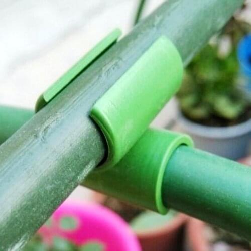 10pcs Cross-Type Greenhouse Film Buckles 8/11/16/20mm Plastic Fastener Sunshade Net Fixed Clamp for Home Garden Adapters