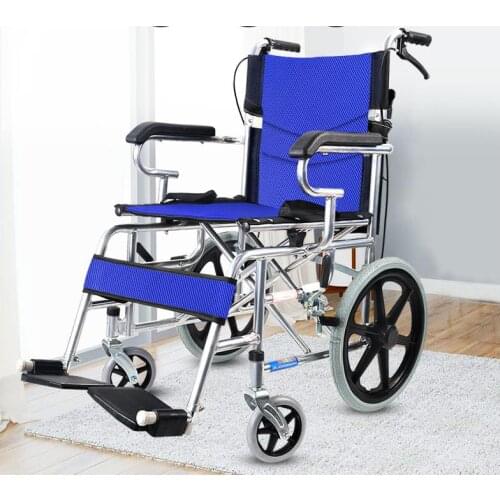 Wheelchair-folding portable wheelbarrow small ultra-light portable travel vehicle for the elderly