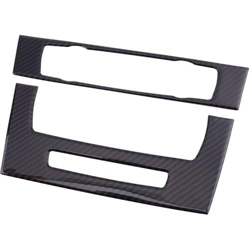 Carbon Fiber Texture AC CD Control Trim Moulding Panel fit for BMW 3 Series E90 E92 E93 2005 2006 2007 2008 2009 2010 2011 2012