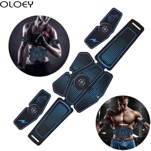Abdominal Muscle Trainer Fitness Equipment Training Muscle Exerciser Stimulator Belt Belly Arm Massage USB Charged Sport Fitness