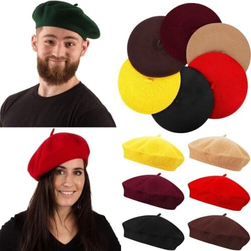 Vintage Women Wool Berets French Artist Beret Solid Color Winter Beanies Hats Female Bonnet Caps All Matched Warm Walking Caps