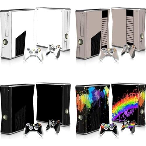 Skin Sticker Protector for Microsoft Xbox 360 Slim and 2 Controller Skins Stickers for video games