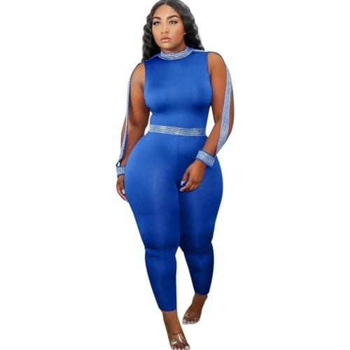 Celebrity Night Party Sexy Jumpsuit Clubwear Overalls for Women Sleeveless Bandage Bodycon Rompers Womens Jumpsuit Buzos Mujer