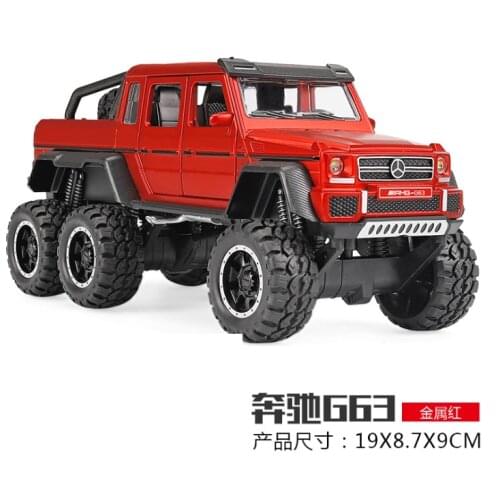 1: 32 Simulation Big Tire Alloy SUV Childrens Toy Car Model Boys Birthday Christmas Gift Red CAR
