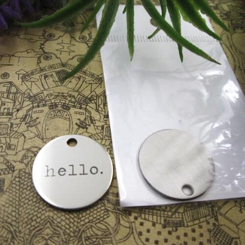 20pcs--"hello"stainless steel charms 5 styles for choosing DIY Charms for necklace bracelet