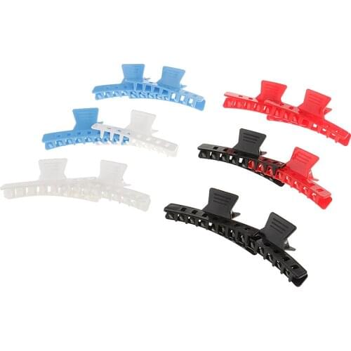 12 pieces Women Girls Butterfly Hairdresser Clamp Salon Hair Color Section Styling Claw Clips Grips Anti-slip Random