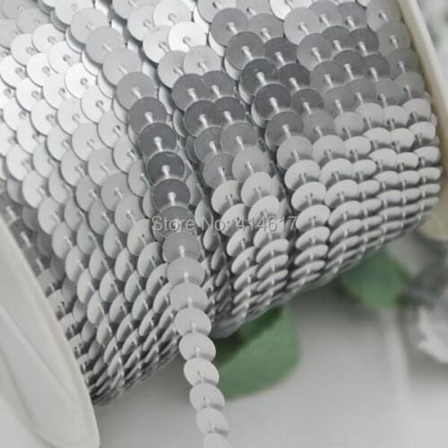 20Y White Beautiful Sequin Ribbon Trim Craft Sewing Trimming New SE039