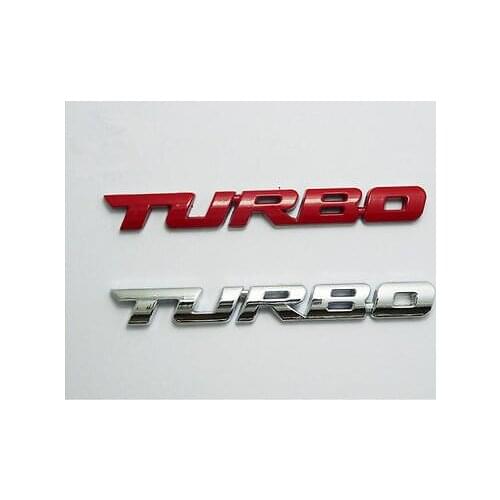 3D Car Auto Sport Labeling Side Metal Badge Emblem Decal Sticker Universal Turbo Logo sticker Silver Car Stickers