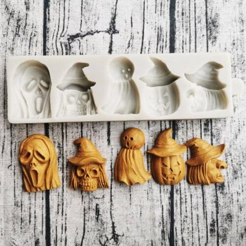 3D Cartoon Bakeware Tools Sugarcraft Mould Cake Mold Halloween Theme Shape Environmentally Gift Food-grade Silicone Wholesales
