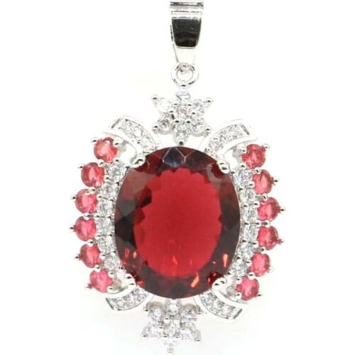 30x16mm Elegant Drop Created Tanzanite For Womans Silver Pendant Daily Wear