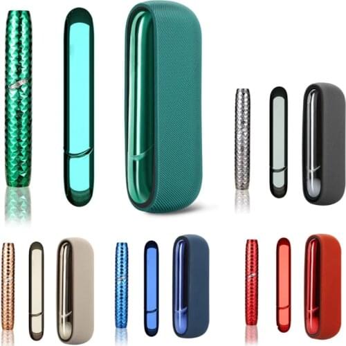 5Color Silicone Case+Door Cover+Outer Shell With Button For IQOS 3 Duo Full Protective Cover For IQOS 3.0 Replaceable Side Cover