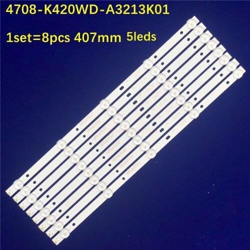 80 PCS/lot LED Backlight strip for 43PFT4001 43PFT6100S 43PHT4001 43PFF5459 42PUF6052 TH-43C500C K420WD7 4708-K420WD-A3213K01