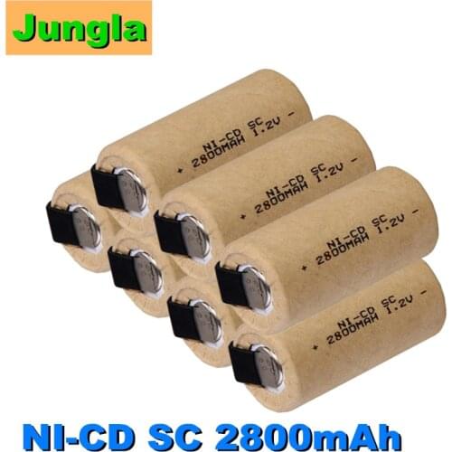 New SC 2800mah 1.2v battery NICD rechargeable batteries for makita bosch B&D Hitachi metabo dewalt for electric screwdriver