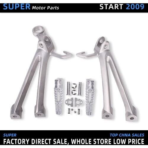 Aluminium Rear Footrests Bracket Kit Foot Pegs Rests Assembly For Suzuki GSXR600 GSXR750 2008 2009 2010 K8 GSX-R Motorcycle