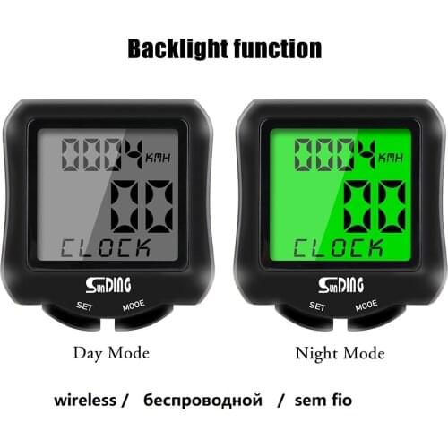 Sunding Wireless Stopwatch Bicycle Speedometer Bike Computer MTB Odometer Tools LCD Backlight Rainproof Cycling Computer 570