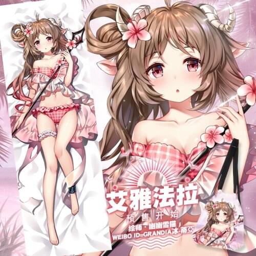 Anime Arknights Swimsuit Eyjafjalla Sexy Cosplay Dakimakura 2WAY Hugging Body Pillow Case Otaku Pillow Cushion Cover Xmas Gifts
