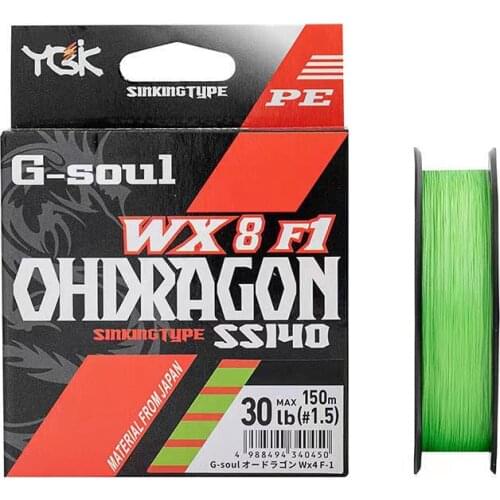 New Original YGK WX8 G-SOUL BLUE GREEN 100M 150M 200M PE Line High Strength Fishing Line