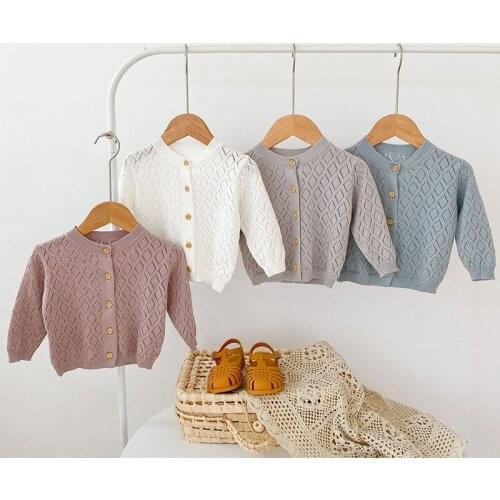 Summer Girls Sunscreen Cardigan Coat Clothing Baby Boys Girls Long Sleeve Knit Coat Children Kids Boys Girls Hollow Out Coats