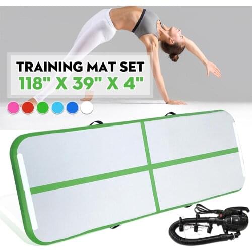 3/4/5m Inflatable Trampoline Air Track Yoga Mat Gymnastics Mattress Airtrack Tumbling Floor Mat Gym Exercise Fitness Equipment