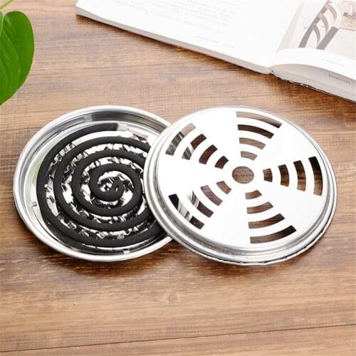 Fireproof Mosquitoes Stick Mosquitoes Coil Portable Nail Tooth with Cover Coil Tray Mosquitoes Coil Ash Tray Random Color