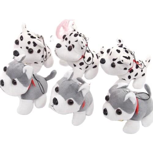 Wholesale 50pcs/lot Little 12cm Dog Plush Stuffed Toy Key Chain Pendant Decoration Kids Dogs Plush Toy