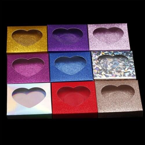 Wholesales Packing box for eyelash blank package Multicolor paper box white tray 25mm Eyelashes DIY flash packing box make up