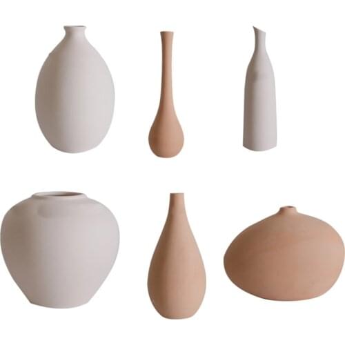 HOT Nordic Ceramic Vase,For Table/Living Room Decoration,Vases,Flower Vase,Minimalism Trumpet Vase