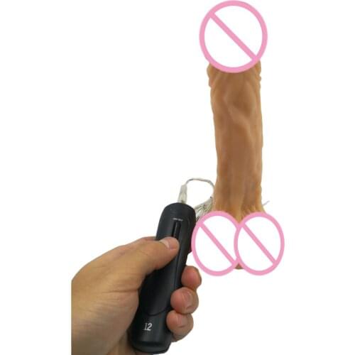 20*3.5CM Realistic Dildo Vibrator With Suction Cup Artificial Big Penis Dick Toys for Women Adults Soft Female Massager