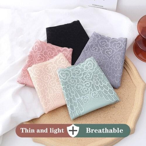 Sexy Lace Womens Ultra-thin Panties Cotton Ice silk Panties Woman Sexy Ladies Breathable Briefs Girls Plus Size Hip lift Panty