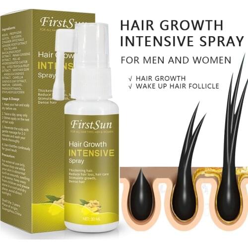 Stimulate Hair Growth Dense Thickening Anti Loss Essence Intensive Spray Ginseng Ginger Extract 30ml