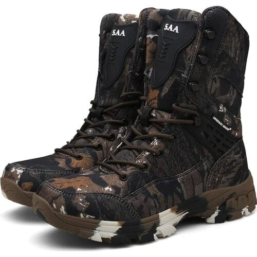 Tactical ankle boots camouflage military boot hiking shoes climbing boot waterproof anti-slip