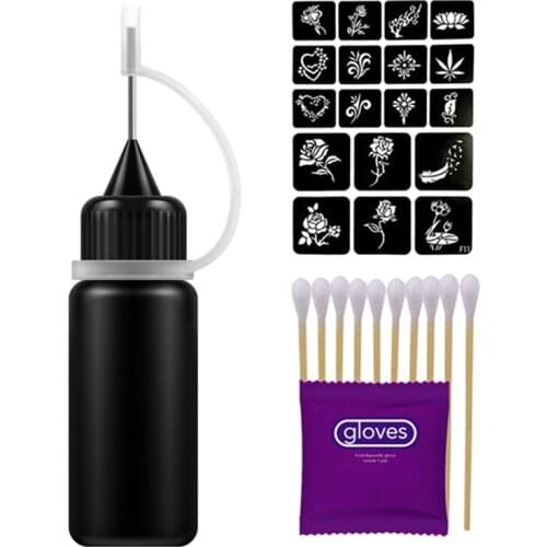 Temporary Tattoo Ink Natural Long Lasting Organic Jagua Fruit Gel/Ink No Chemicals No Alcohol 10Ml Tattoo Stickers