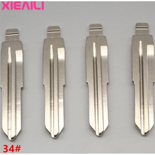 XIEAILI 20Pcs 34# Metal Blank Uncut Flip KD Remote Key Blade For Hyundai Accent S196
