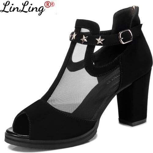 Women Sandals 2021 Fashion Summer Shoes Women High Heels Hollow Mesh Sexy Star Decoration Sandals Sandalia Feminina