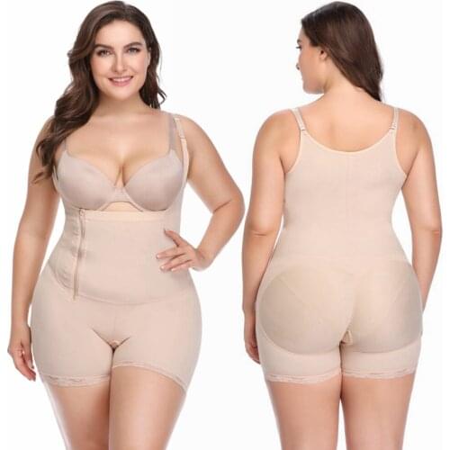 Full Body Shaping Underwear Slimming Women Tummy Shaper Breathable Shapewear Plus Size Zipper Waist Trainer Bodysuit Corset Faja