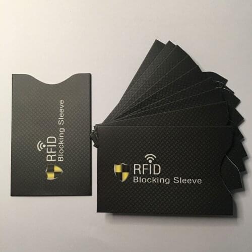 10 pcs thick Anti Theft Credit Card Holder printed logo Aluminum RFID Blocking Sleeve Protect your money and ID