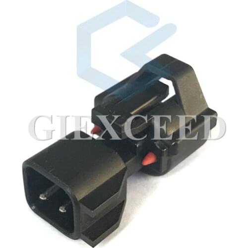 2 Sets 2 Pin EV6 Male To Nippon Denso Female Adapter Connector Fuel Injector Conversion Plug Socket
