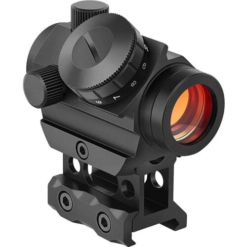 2 MOA Micro Red Dot Sight 1x25mm Reflex Sight with Riser Block Shockproof Fog-Proof Red Dot Scope Mini Rifle Scope Matte Black