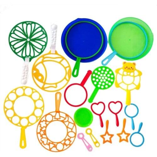 20Pcs Jumbo Colorful Bubble Wand Kit Creative Bubble Making Wand Outdoor Activity & Party & Games for Kids