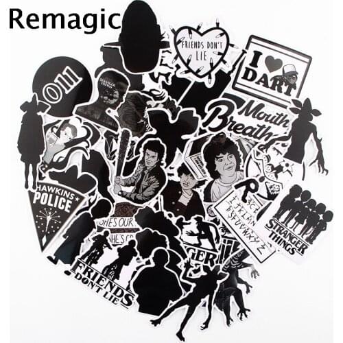 42pcs Stranger Things Cartoon Children Stickers Skateboard Guitar Suitcase Girl Waterproof scrapbooking Sticker Kid Graffiti Toy