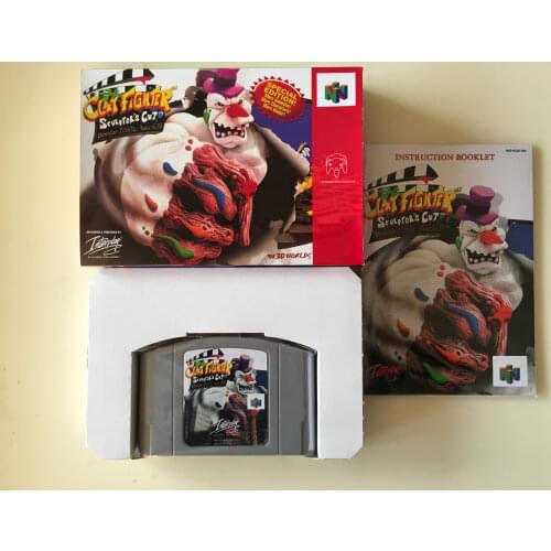 64 Bit Games ** Clay Fighter Sculptors Cut PAL Version ( box+manual+cartridge )
