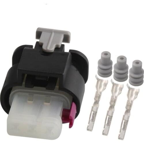 Free shipping 200 sets 3 pin 2-1718644-1 Car Waterproof Connector Electrical Plug Socket For VW Audi